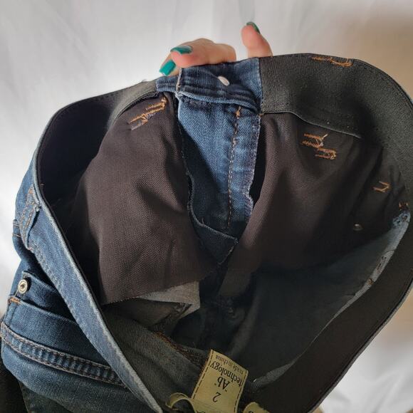 Democracy Dark Wash "Ab"solution Ankle Slim Stretch Skinny Jeans Size 2 - Picture 11 of 12